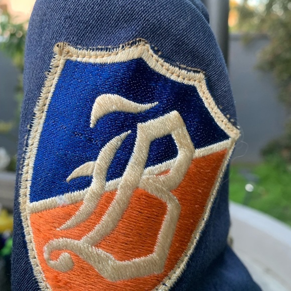 Vintage Men’s Blue Military Jacket with Pins - Picture 7 of 15